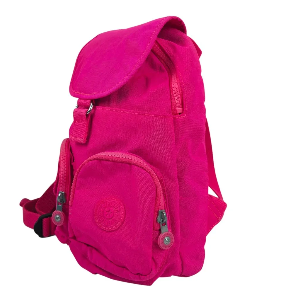 Kipling Firefly N Backpack or Shoulder Bag Hot Pink Furry Monkey Ella 1218